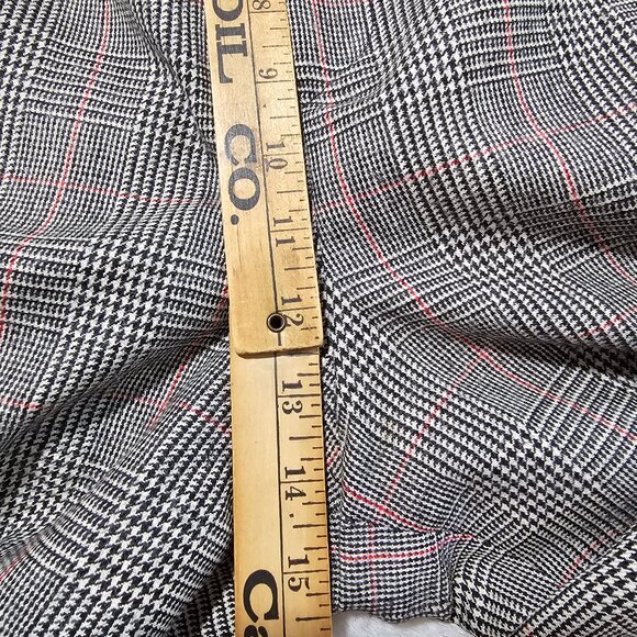 EUC GIORGIO SANT'ANGELO PURE MERINO WOOL PLEATED HIGH WAIST PLAID PANTS SZ 16 - Picture 16 of 16